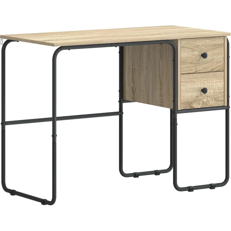 vidaXL Schreibtisch mit Stauraum Sonoma-Eiche 100 x 50 x 75 cm 8008003 – Bild 2