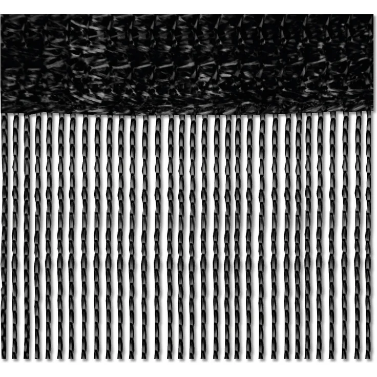 Fadenvorhang 2er Pack Gardine Raumteiler, Auswahl: 140x240 schwarz - jet black – Bild 2