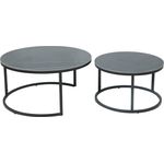 HELA Couchtisch LUIS Topseller (Set, 2-St), 2er Set, 12mm Sinterstein, Marmoroptik, Boho Wohnzimmertisch