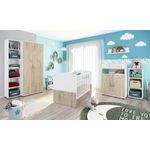 Hanna Set 6: best. aus Babybett, Kommode, Wickelaufsatz, Wandboard, Regal mit 3 Fächern, Regal mit 6 Fchern und Kleiderschrank 2-trg.