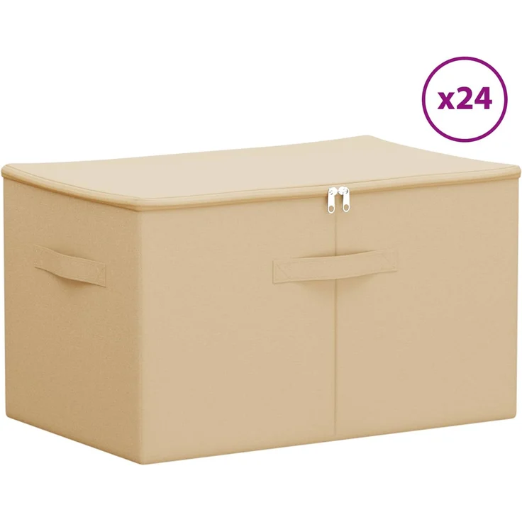 vidaXL Aufbewahrungsbox 24 stk. Vliesstoff 60 x 43 x 35 cm 90,3 L 42024612 – Bild 3