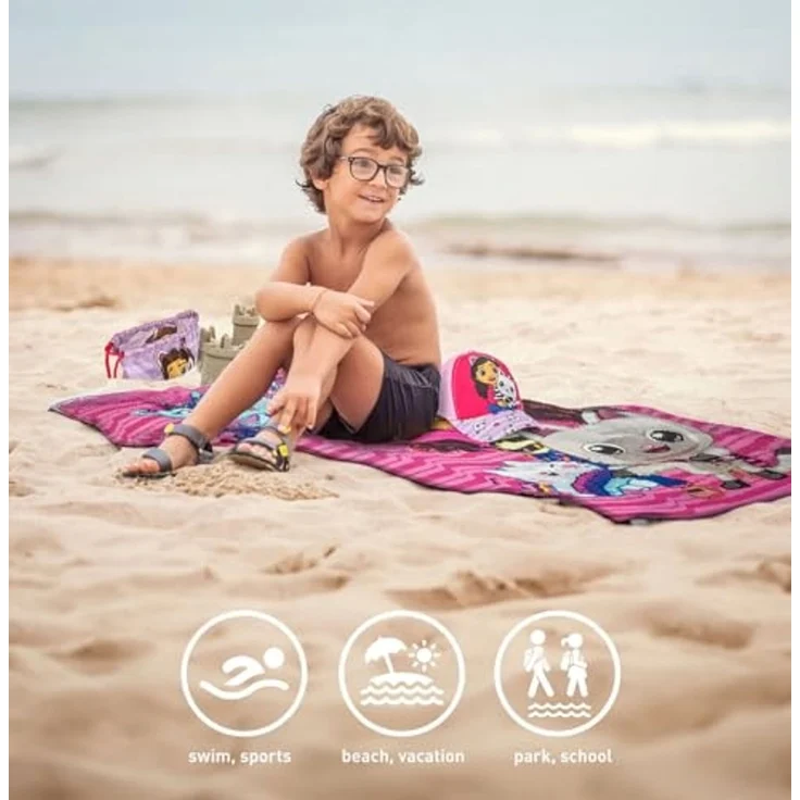 Gabby's Dollhouse Sommerset Strandtuch, Kappe und Tasche für Fans von Gabby's Dollhouse – Bild 6