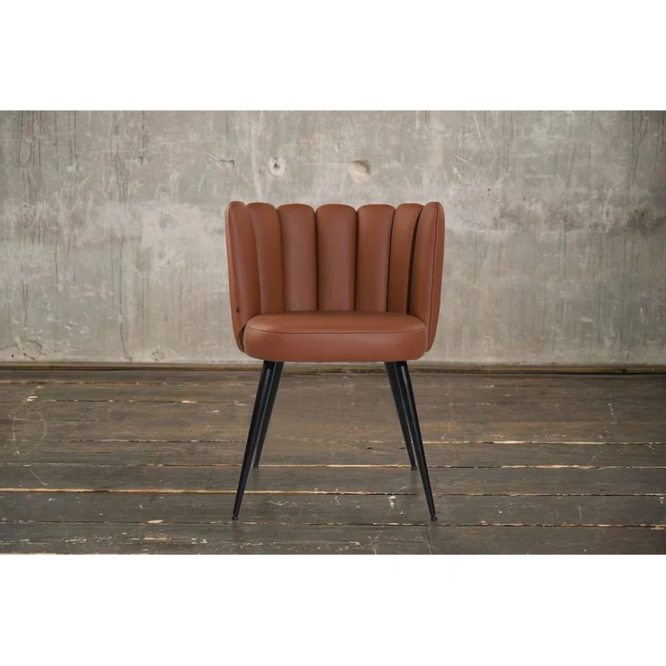 KAWOLA Stuhl JADA Esszimmerstuhl Leder cognac 79 x 55 x 59 cm – Bild 2