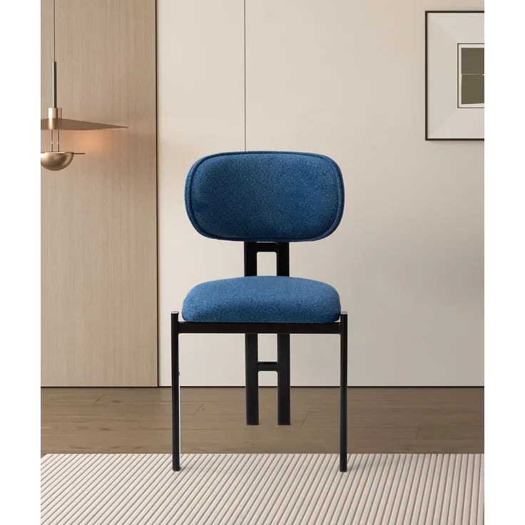 Skye Decor 'Muriz - 4969' Stuhlset (2-teilig), Marineblau / Schwarz, 43 x 83 x 47,5 cm