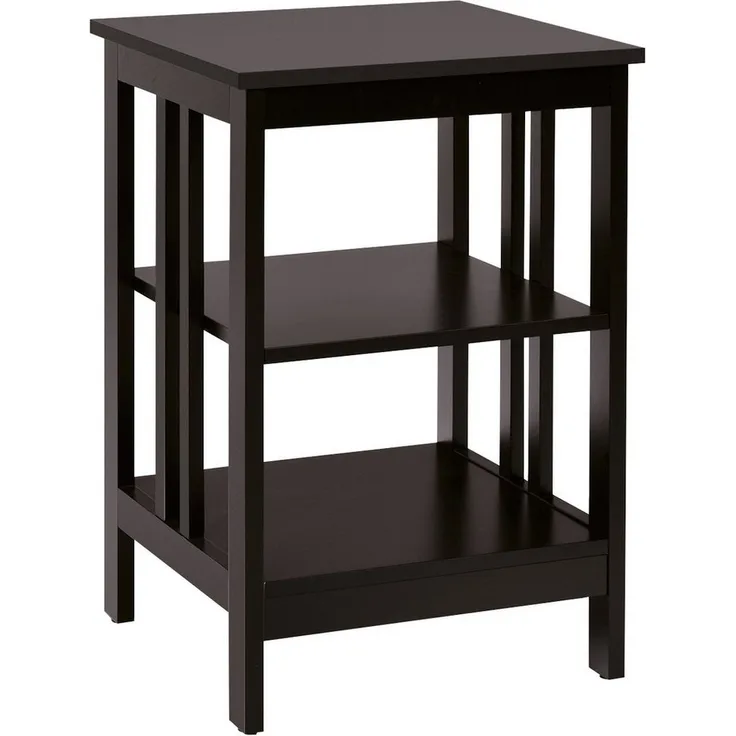 COSTWAY Nachttisch 3 Ebenen Beistelltisch (1-St), II-förmig, 40x40x61cm