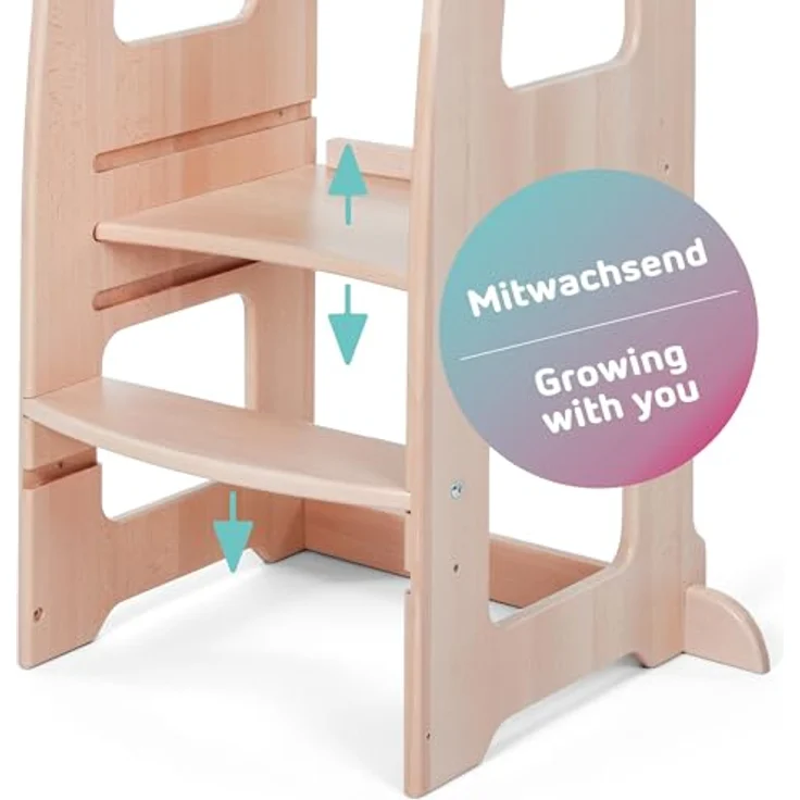 babybay Lernturm Littlefoot, natur lackiert – Bild 7