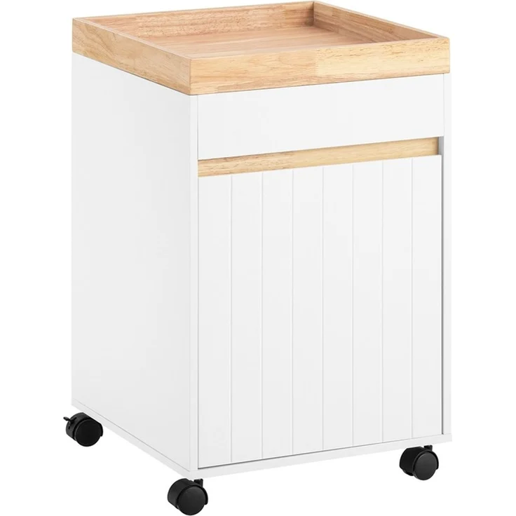 SoBuy ASK03-W Schubladenschrank Büro, MDF, Lackiert, Weiß, 45 x 60 x 45 cm – Bild 1