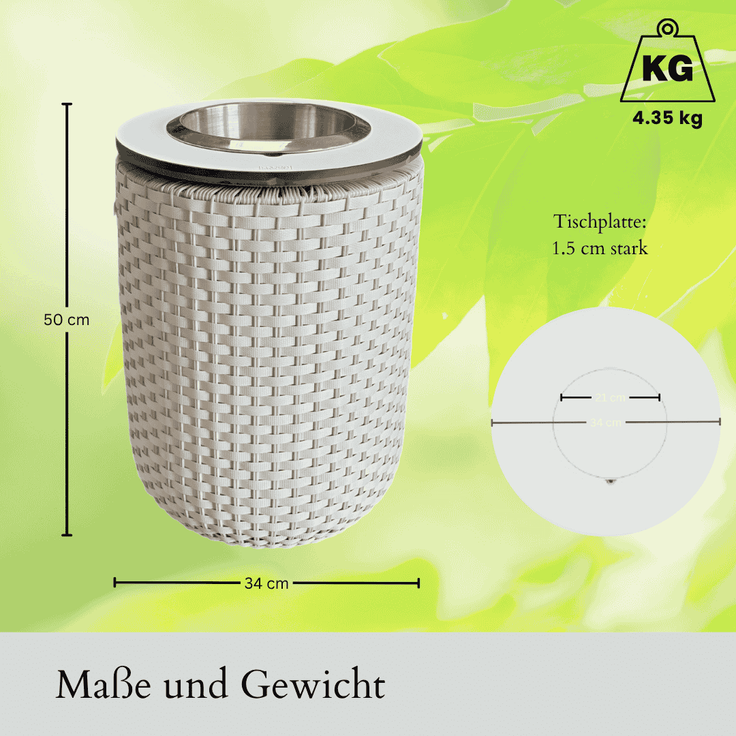 COOTAB Cooler Table LONDON 4-in-1 Loungetisch mit Edelstahl-Kühler - Champagner – Bild 5