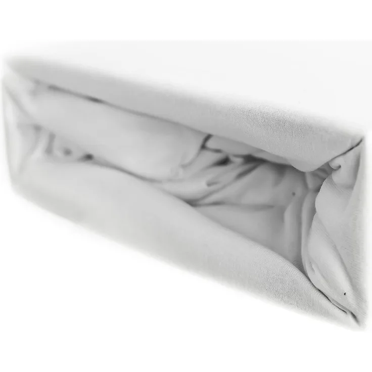 Jersey Spannbettlaken 100% Baumwolle 140-160x200 cm + 25 cm Rundumgummizug Weiß