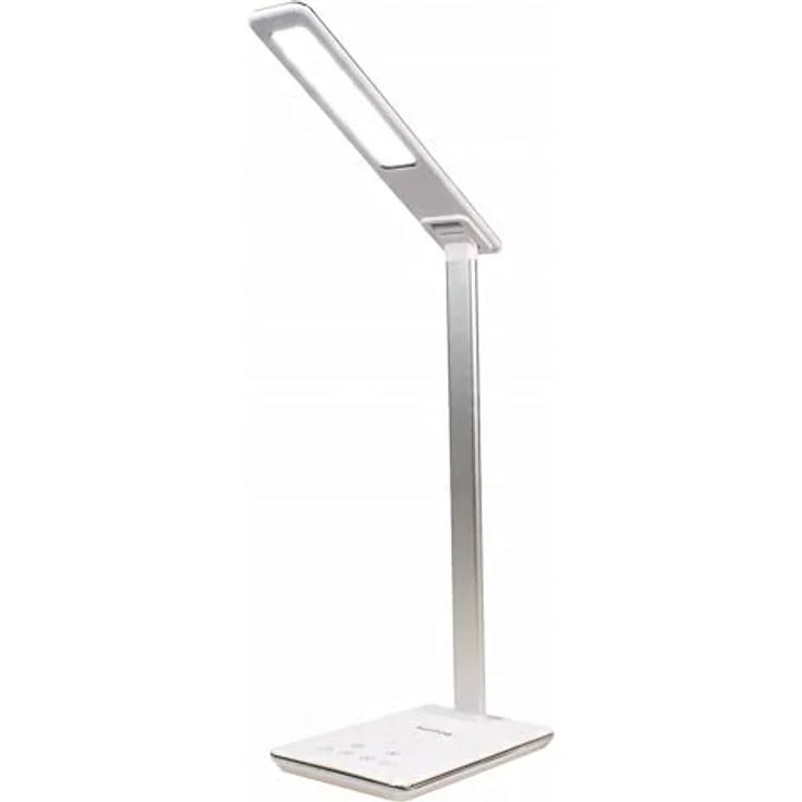 Huslog Schreibtischlampe mit Induktionsladegerät, verstellbarer Arm, 3 Lichtfarben, 5 Helligkeitseinstellungen, Weiß – Bild 8