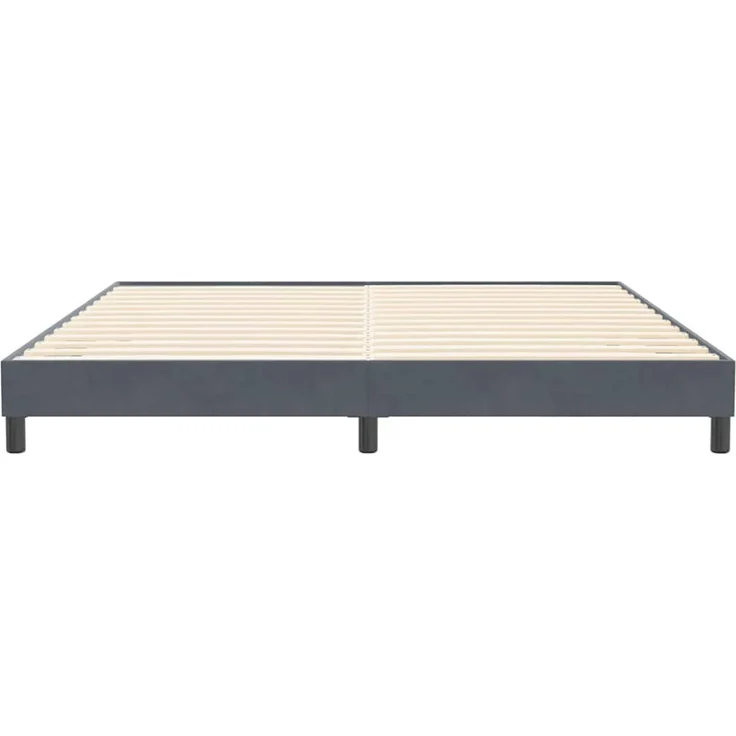 vidaXL Boxspringbett ohne Matratze Dunkelgrau 200x210 cm Samt 3315844 – Bild 5