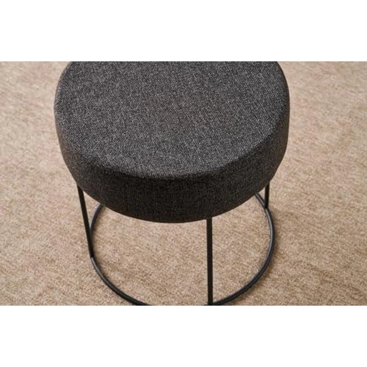 Atelier Del Sofa Stylish Fume Pouffe with Metal Legs, 40 cm Diameter & Height | 50% Cotton/50% Polyester, Easy Clean Fabric, 32 DNS Foam for Comfort | Perfect for Modern Living Spaces – Bild 4