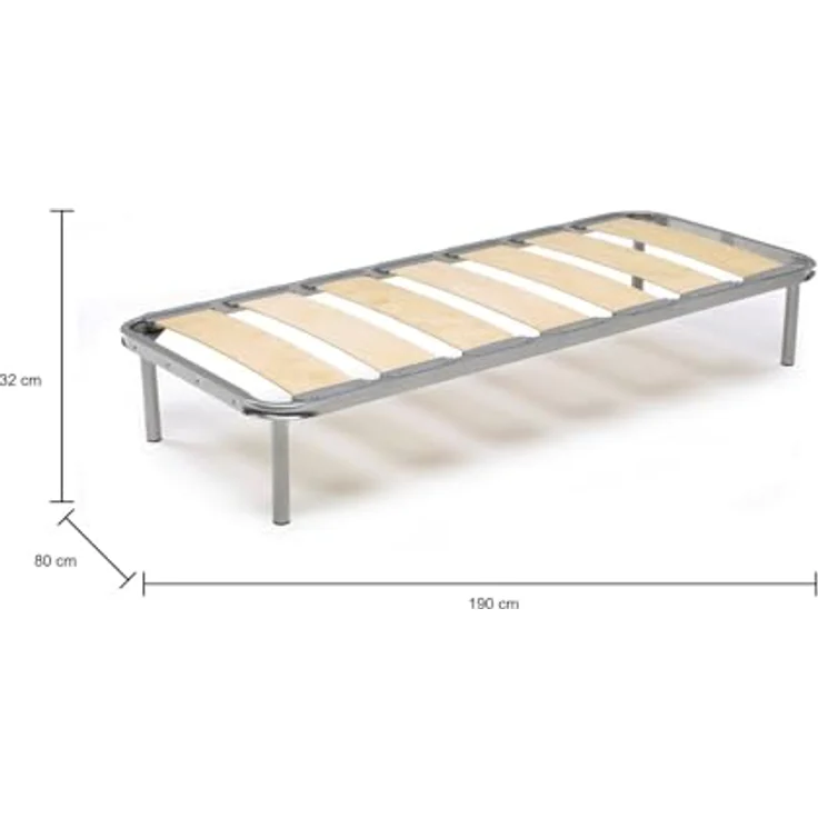 Talamo Italia - Einzelbettgestell Mariaclaudia, orthopädisches Untergestell mit breiten Lamellen, 100 % Made in Italy, 80 x 190 x 31 cm – Bild 3