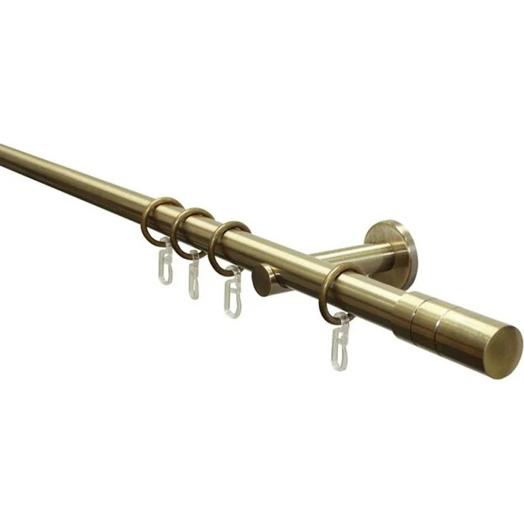 GARDINIA Gardinenstange Set Metall, Ø 20 mm, 1-läufig, Fixmaß, mit Bohren, verschraubt, Metall, 1-Lauf – Bild 4