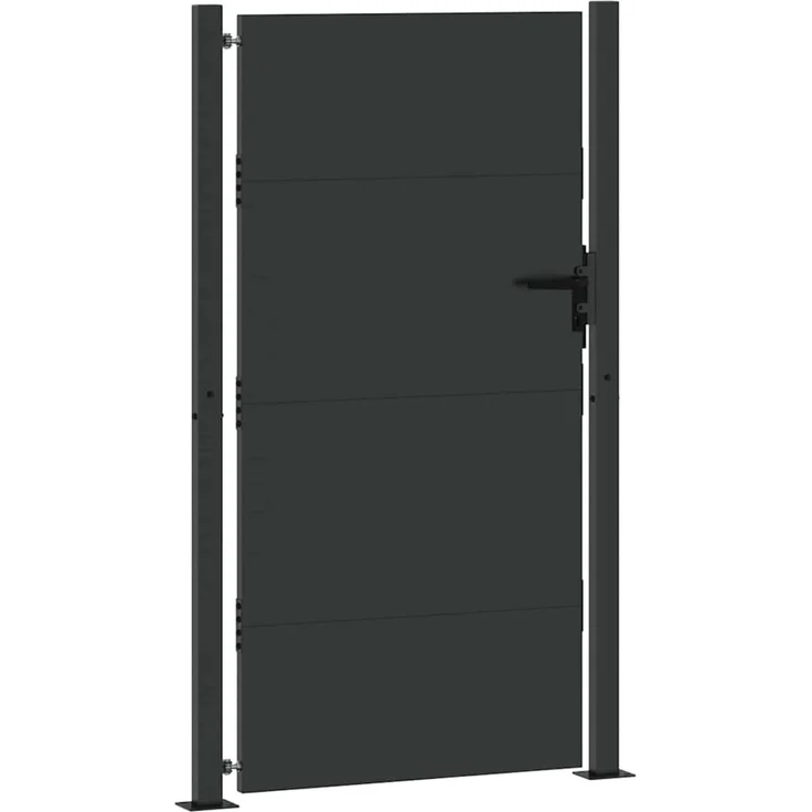 vidaXL Gartentor Schwarz 105 x 205 cm Pulverbeschichteter Stahl 42015908 – Bild 4