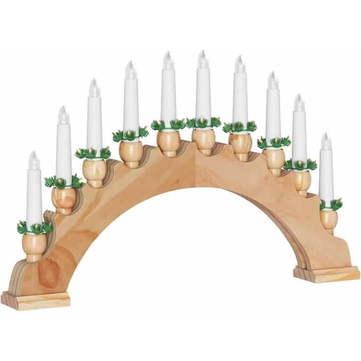 vidaXL Weihnachtskerzenbogen mit 10 LED Kerzen LEDs Warmes Weiß 42019707 – Bild 8