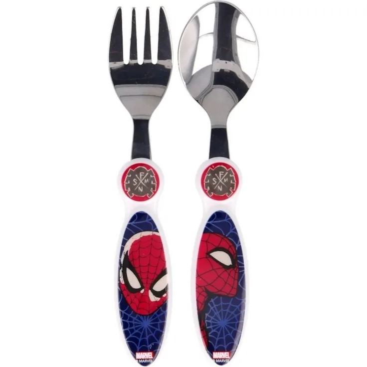 Stor Kinderbesteck 2 tlg. Spiderman Kinder Besteck Gabel + Löffel Metall Kinderbesteck (2-tlg), 1 Personen