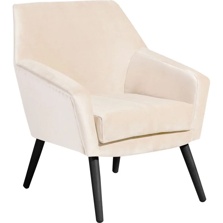 Sessel Kachka Bezug Samtvelour Buche schwarz / creme 21057