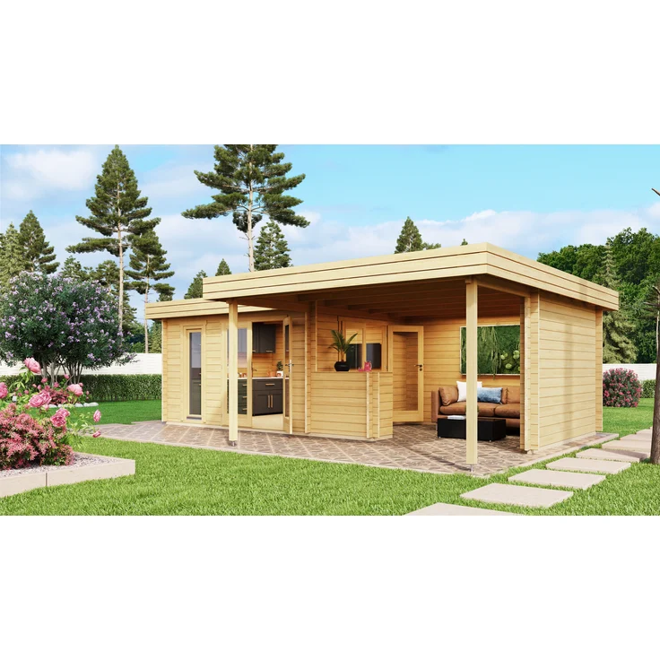 Fjordholz Gartenlounge Modell Romie 70 Natur – Bild 1