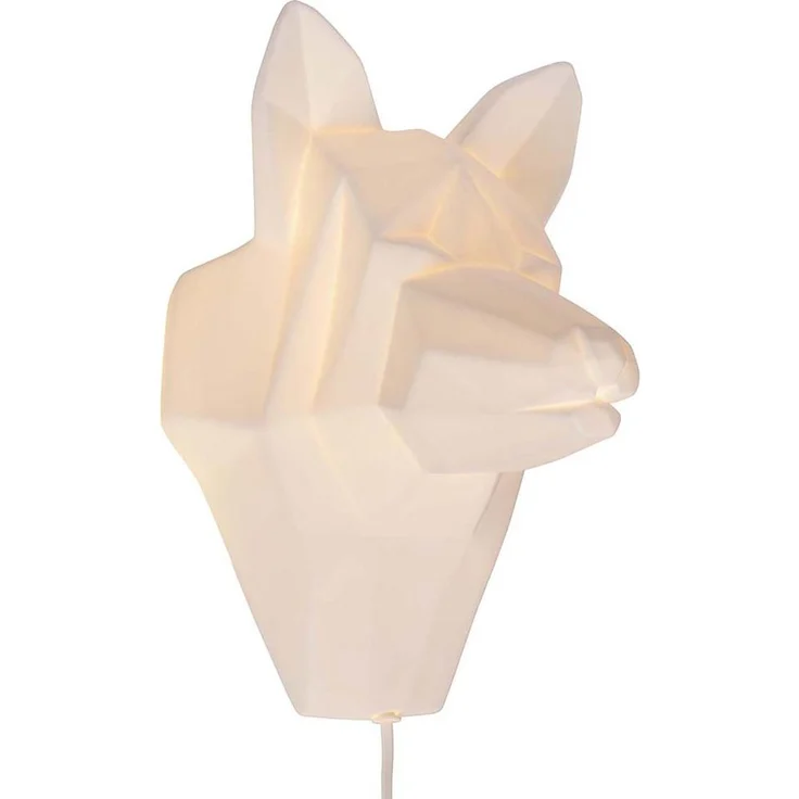 Wandleuchte, Porzellan weiß, Hund, H 30 cm – Bild 1
