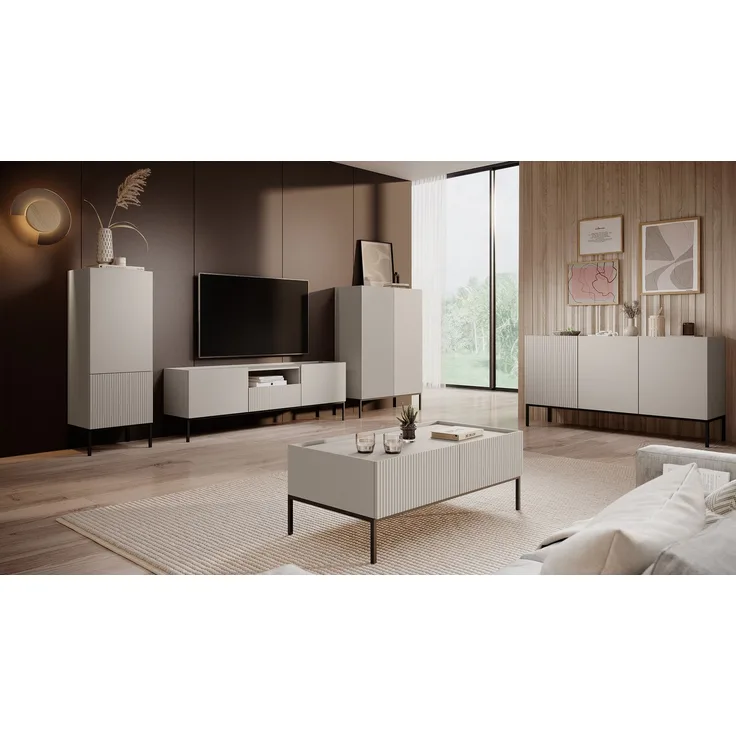 Wohnzimmer-Set Cowilo I (Farbe: Cashmere)