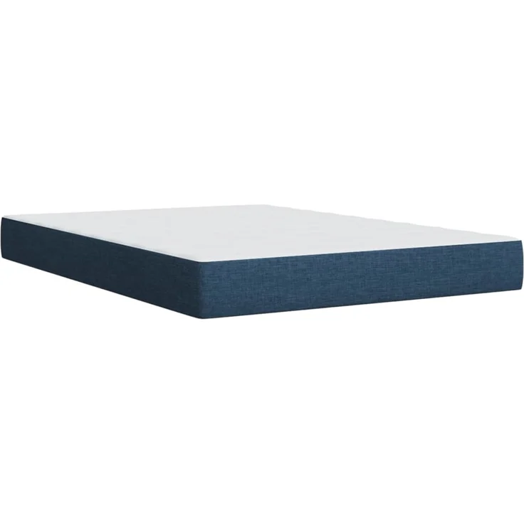 vidaXL Boxspringbett mit Matratze Blau 160x200 cm Stoff 3289820 – Bild 10