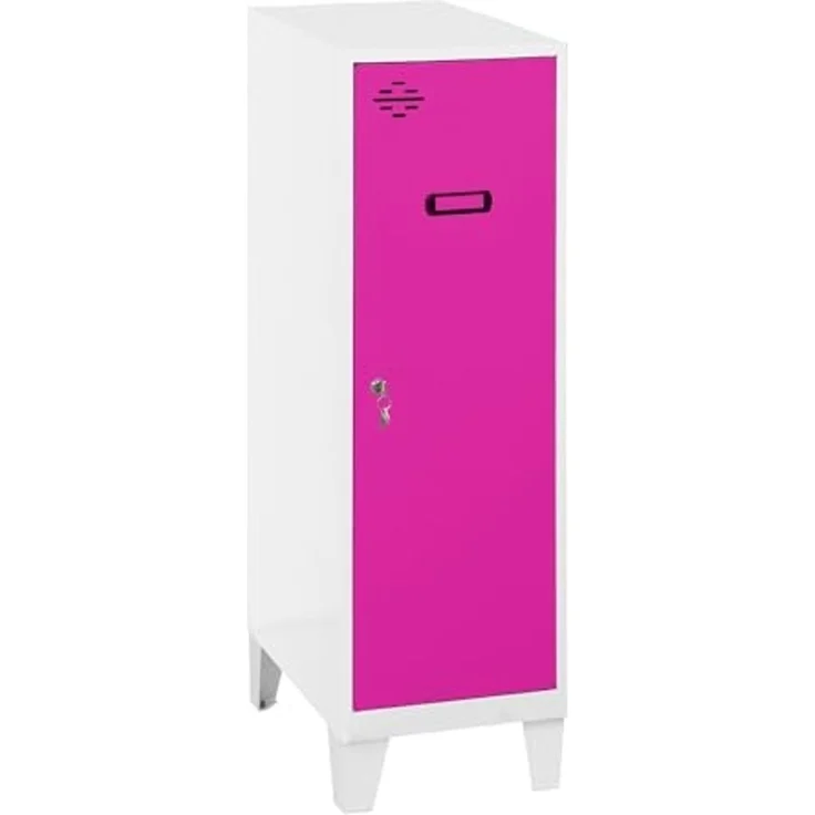 Simon Rack Schließfächer, Metall, 1015 x 300 x 500 cm, Weiß/Rosa, Metall – Bild 1