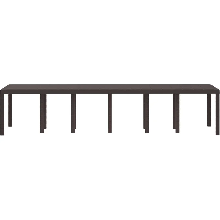 vidaXL Gartentisch Braun 350 x 100 x 74 cm Poly-Rattan 3378525 – Bild 1
