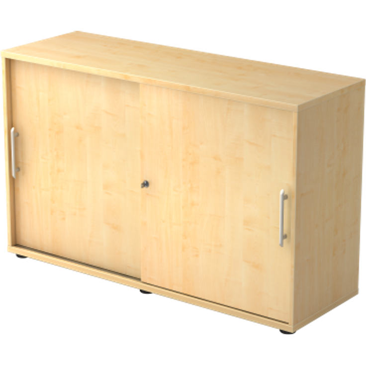 Schiebetürschrank 2 Ordnerhöhen, 120cm RE Ahorn