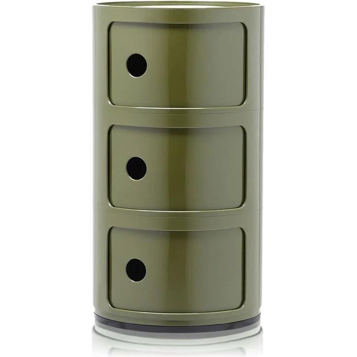 Kartell Componibili, 3 Elements, Grün, Runde Basis – Bild 1