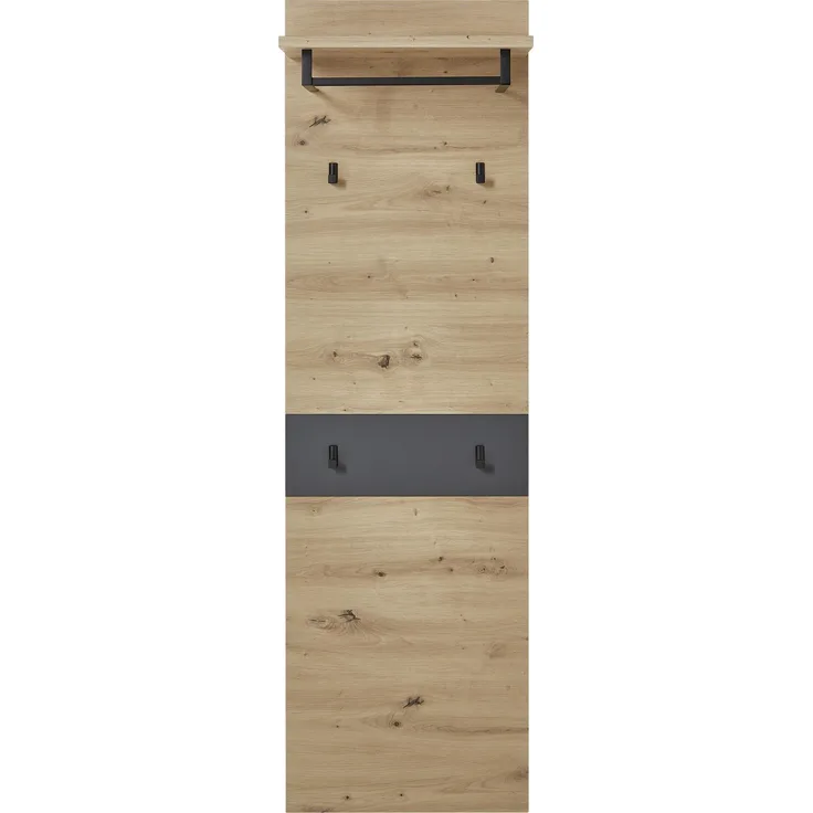 Garderobenpaneel >Meagan< in Artisan Eiche - 50x170x30cm (BxHxT)