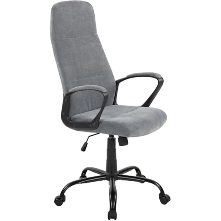 Chefsessel >Merlin< ergonomisch, kieselgrau, Webstoff - 64x111x64cm (BxHxT) – Bild 4