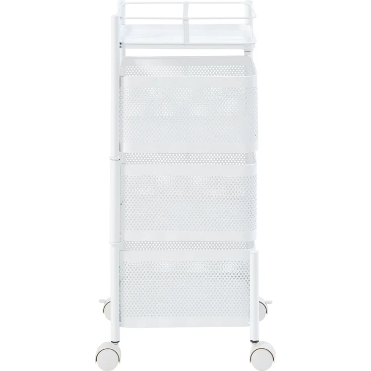 Rollwagen Sunndal mit 3 Ebenen 64,5x27x27cm Weiß [en. casa] – Bild 5
