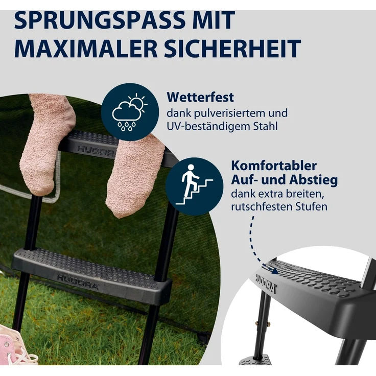 Höhenverstellbare Trampolinleiter, von 55 bis 103 cm – Bild 2