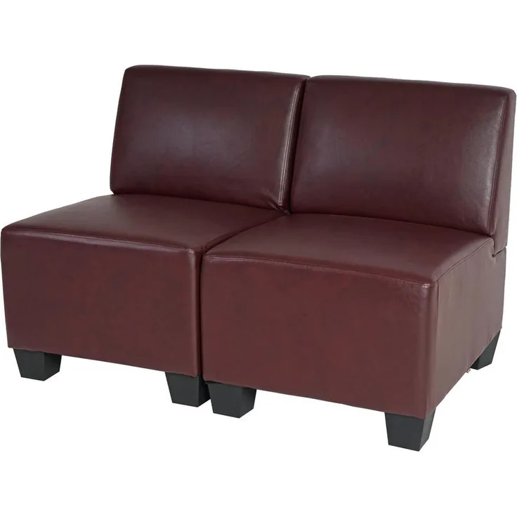 MCW 2-Sitzer Sofa, Rotbraun, Textil, modernes Lounge-Design, 114x76x72 cm, hohe Standfestigkeit, bequeme Polsterung, erweiterbar mit Lyon-Serie
