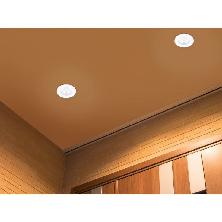4er SET IP65 LED Deckeneinbaustrahler Weiß rund, dimmbar, Ø 8,5cm – Bild 3