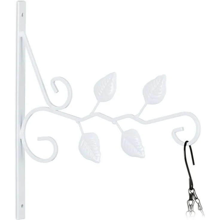 Relaxdays Blumenampelhalterung mit Blättern