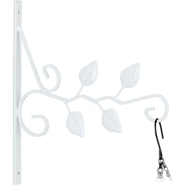 Relaxdays Blumenampelhalterung mit Blättern – Bild 1