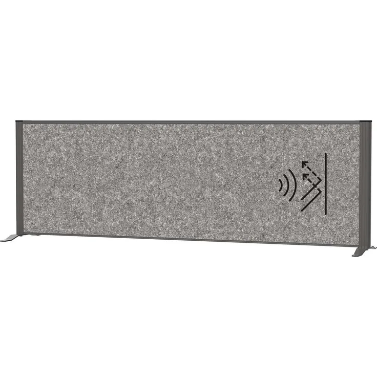 MAUL Tisch Trennwand Akustik MAULconnecto 160x50 cm | Raumteiler für Schreibtisch, Sideboard | Raumtrenner mit Standfüßen | Akustikvlies (4000 g/m²) als Sichtschutz und Schalldämmung