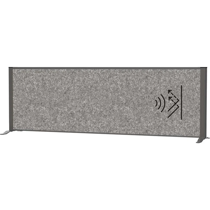 MAUL Tisch Trennwand Akustik MAULconnecto 160x50 cm | Raumteiler für Schreibtisch, Sideboard | Raumtrenner mit Standfüßen | Akustikvlies (4000 g/m²) als Sichtschutz und Schalldämmung