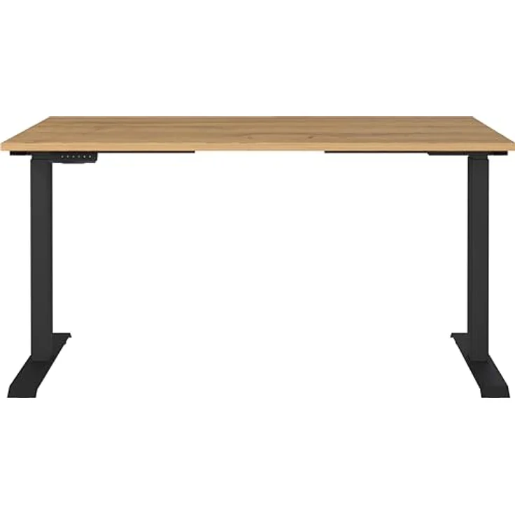 Germania Schreibtisch 7905-582, in Grandson-Eiche-Nb./Schwarz, EL. höhenverstellb, 140 x 120 x 80 cm (BxHxT) – Bild 4