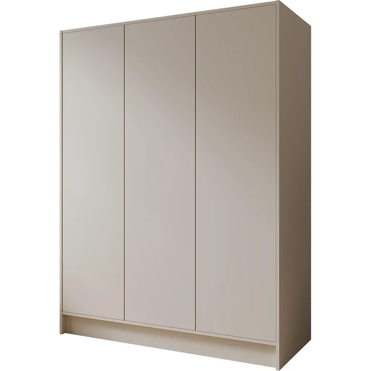 MEBLINI Kleiderschrank GALINDA 150cm - Kaschmir - griffloser Drehtürenschrank ohne Spiegel - Push-to-Open - mit Kleiderstangen und Regalböden – Bild 1