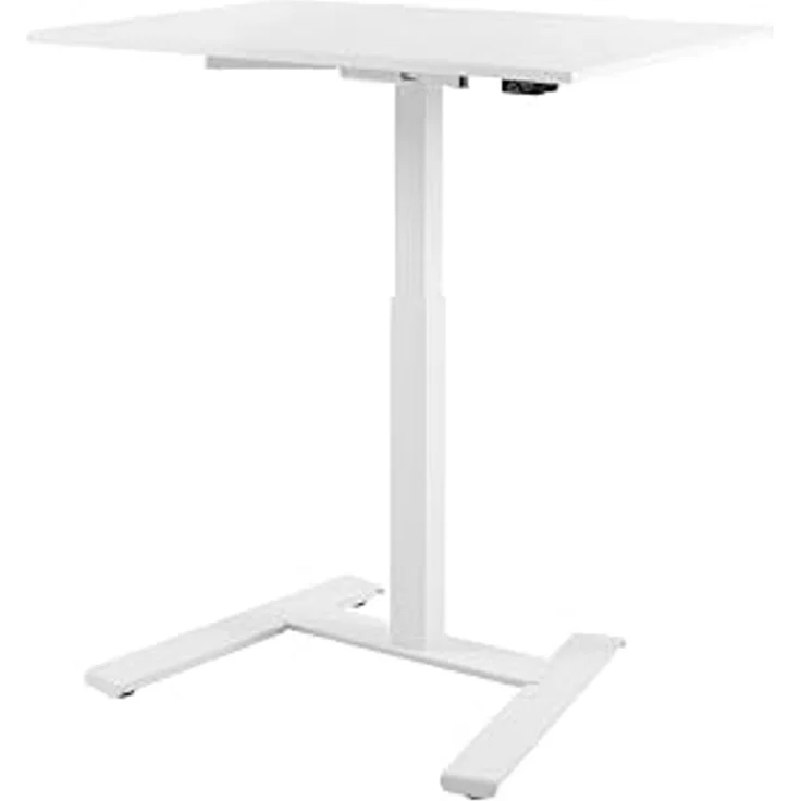 Topstar Home-Office Schreibtisch | Ergo E-Table 100 x 70 cm | elektrisch höhenverstellbar & ergonomisch | Made in Europe | Farbe: weiß – Bild 2