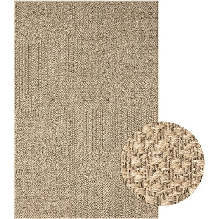 the carpet Teppich Kansas, rechteckig, Höhe: 1 mm, moderner robuster In und Outdoor Teppich Jute Look – Bild 4