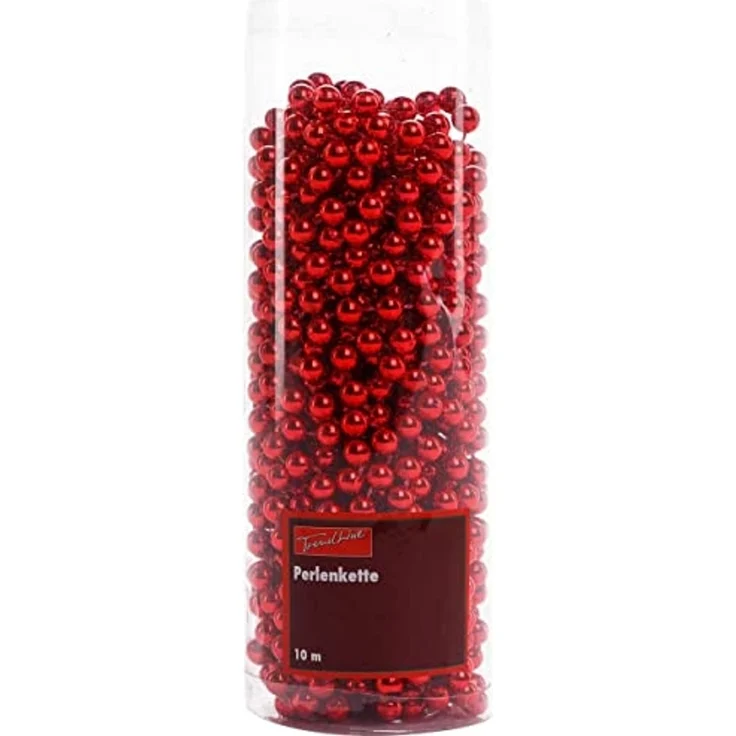 TrendLine Perlenkette bruchfest, langlebig 10 m rot – Bild 3