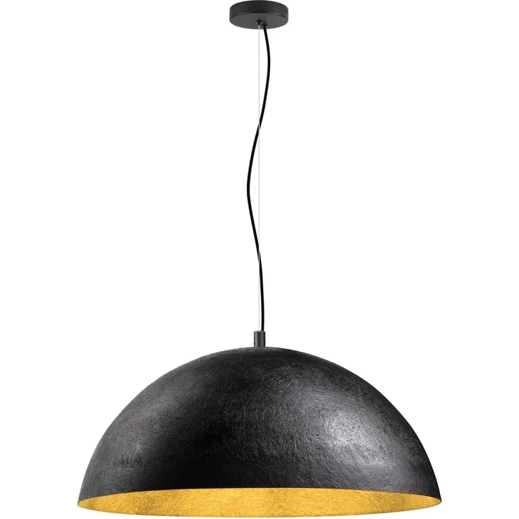 SLV FORCHINI 70, Pendelleuchte, E27, Pendellänge 150cm, 1x max. 40W, matt schwarz / matt gold - Pendelleuchten