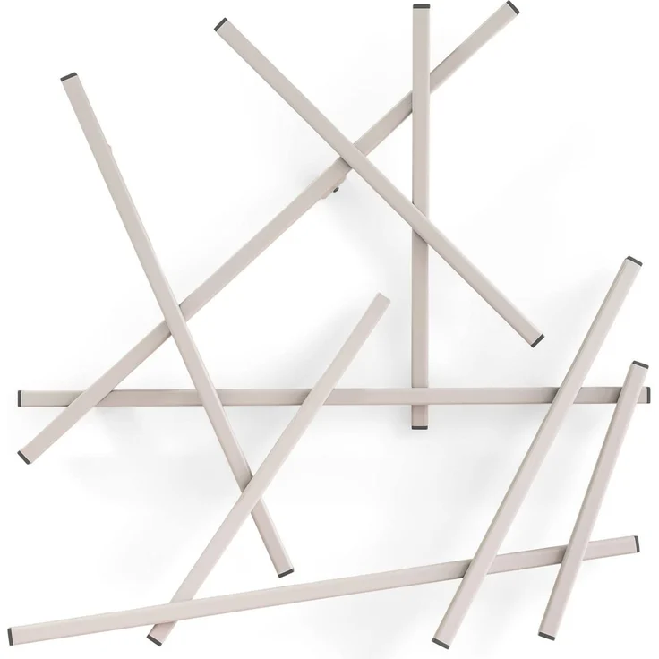 Spinder Design Garderobe Matches Stahl in Silky Taupe Modern Braun 79x10x79 cm – Bild 2