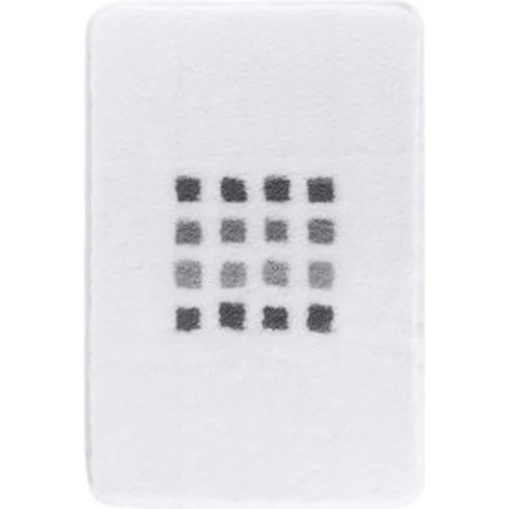 Kleine Wolke Badematte QUADRI, 70 x 120 cm, Weiß, Rutschhemmend, Höhe 20 mm, fußbodenheizungsgeeignet, Polyacryl, rechteckig – Bild 5