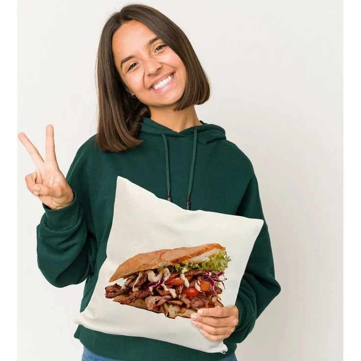 speecheese Dekokissen Fast Food Döner Kebab Kissen – Bild 1