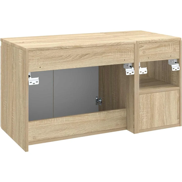 vidaXL Badezimmerschrank-Set 2 stk. Sonoma-Eiche 92,5 x 44,5 x 50 cm 3404116 – Bild 6